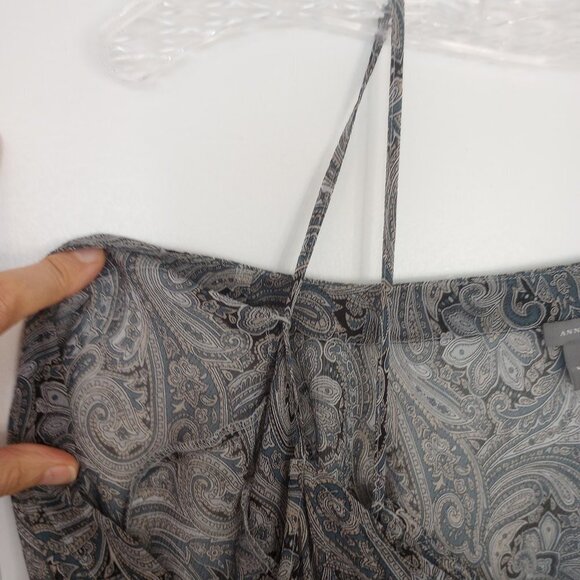 Ann Taylor Sheer Paisley Silk Top with Cami - Picture 7 of 8
